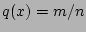 $q(x)=m/n$