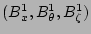 $(B_{x}^{1},B_{\theta}^{1},B_{\zeta}^{1})$