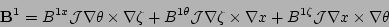 \begin{displaymath}
{\bf B}^{1} = B^{1x}{\cal J}\nabla\theta\times\nabla\zeta +
...
...a\times\nabla x +
B^{1\zeta}{\cal J}\nabla x\times\nabla\theta
\end{displaymath}