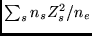 $\sum_s n_s Z_s^2 / n_e $
