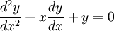 \frac{d^{2}y}{dx^{2}}+x\frac{dy}{dx}+y=0