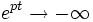 e^{pt}\rightarrow -\infty